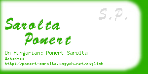 sarolta ponert business card